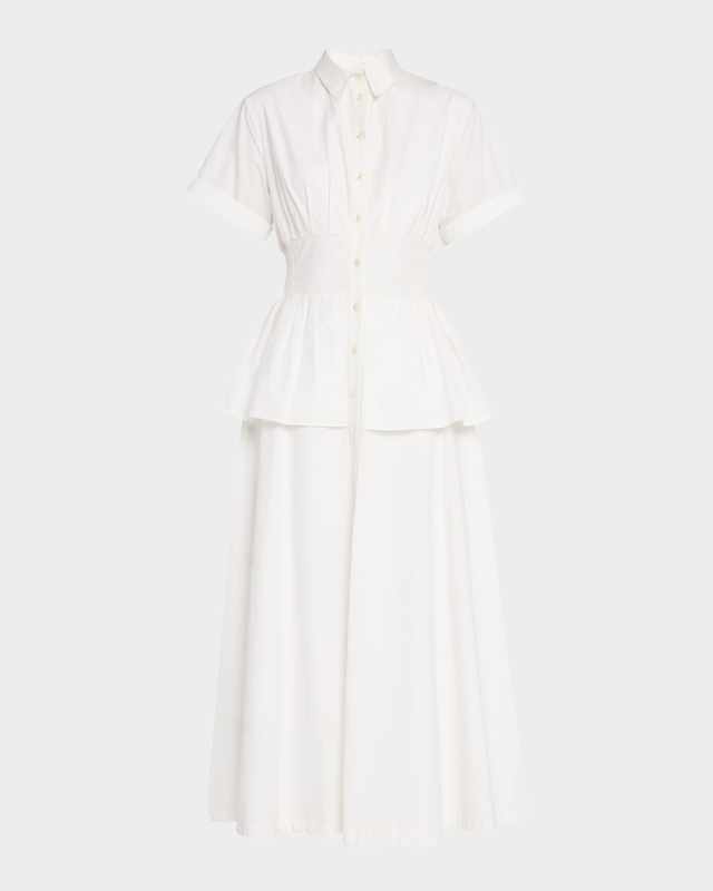Boogie Woogie Bugle Boy Peplum Midi Shirtdress